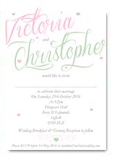 Chalk Board Chalkboard Vintage Bunting Wedding Invitations Evening Invites Save The Dates Personalised Cream Vintage Shabby Chic Hearts Birds Love